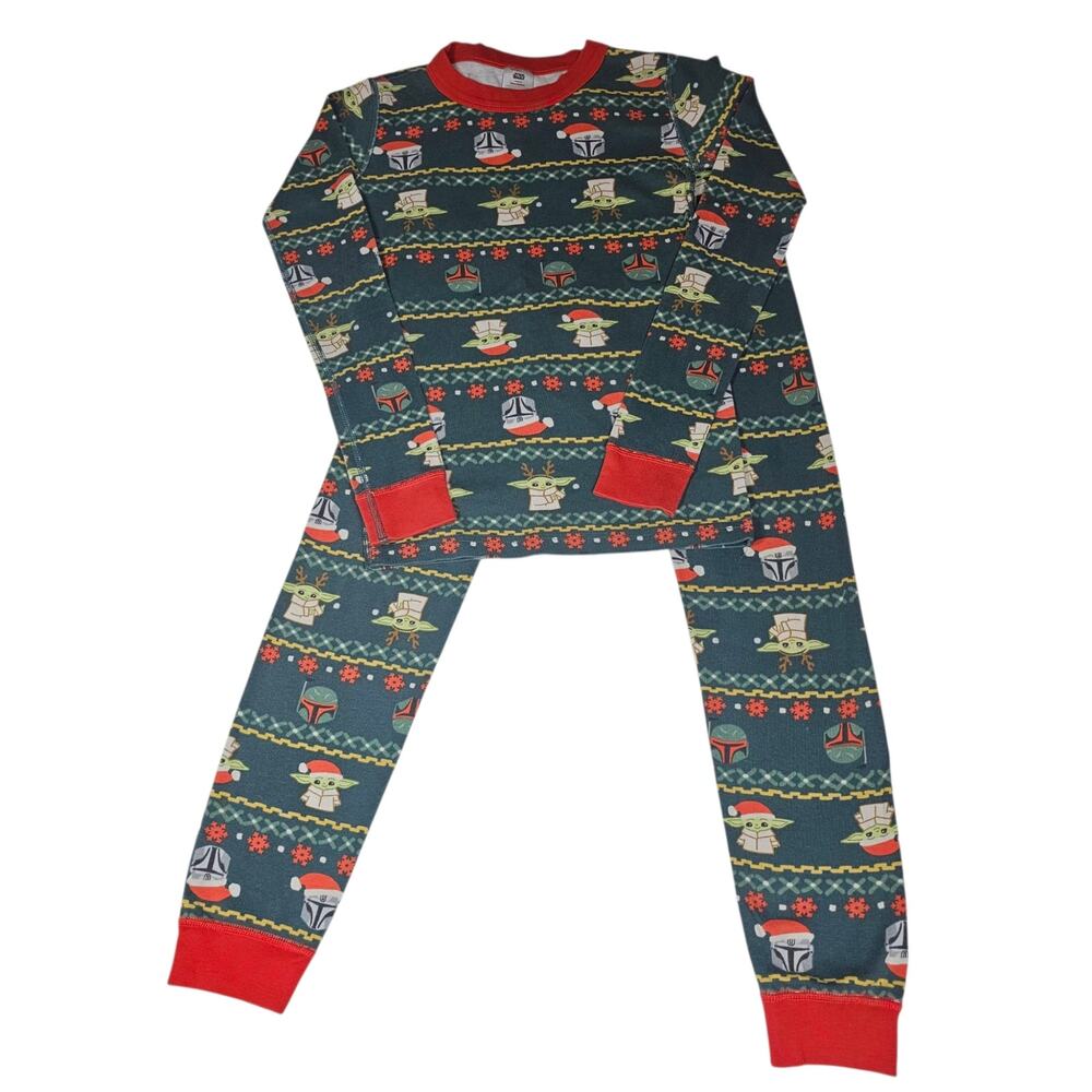 Hanna Andersson Star Wars "The Mandalorian" Holiday Long John Pajama Set Kids 10